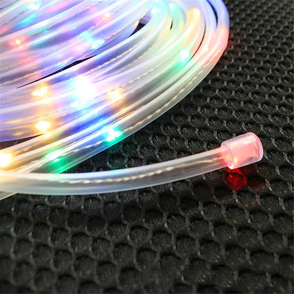 7M 50Led 8 Modes Battery Powered Outdoor Waterproof Tube Light Christmas Tree Rope Copper Wire  Decoration String Light