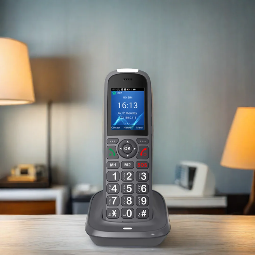 Chinese factory Cordless Wireless WiFi VoIP Phone LTE 4G 3G GSM Network Fixed Big Button Big Font IP SIP Phone Elderly phones