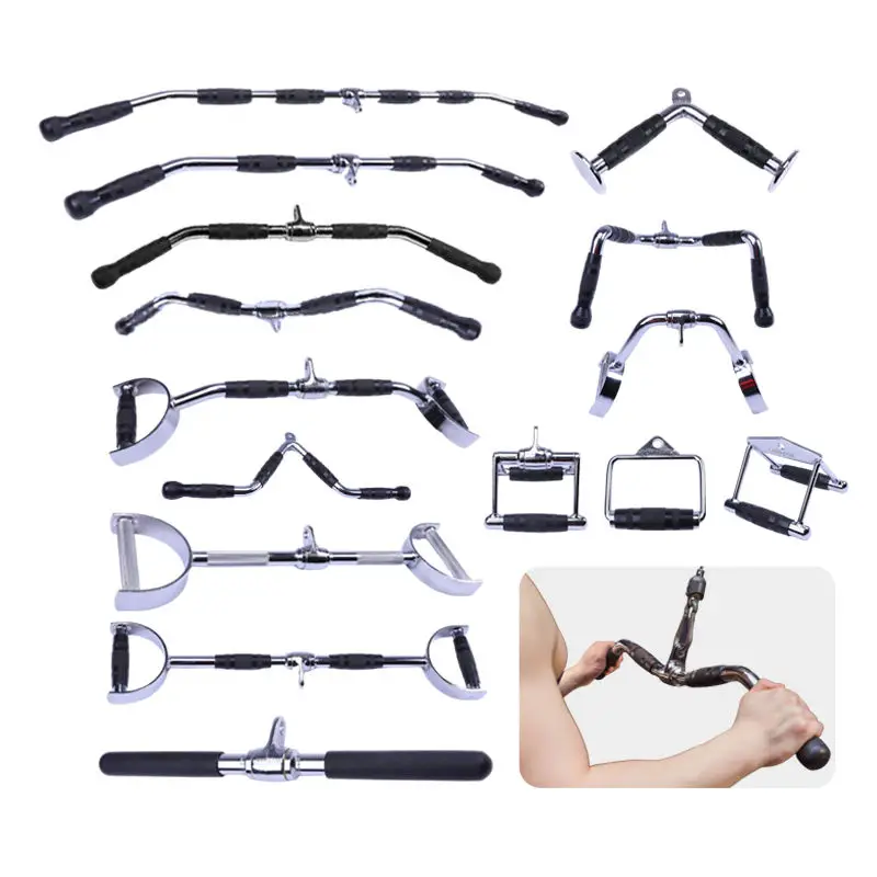 Tricep Press Down Cable Machine Attachment Set