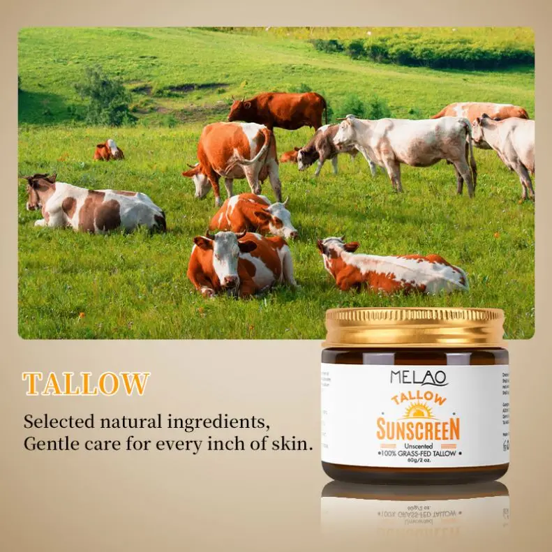 New Arrival Natural & Zinc Oxide, Water Resistant, Non-greasy Formula For Face And Other Body Care Beef Tallow Moisturiser