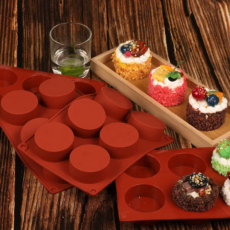 Wholesale 6 Holes Baking Cylinder Silicone Molds for Chocolate Covered Cookie