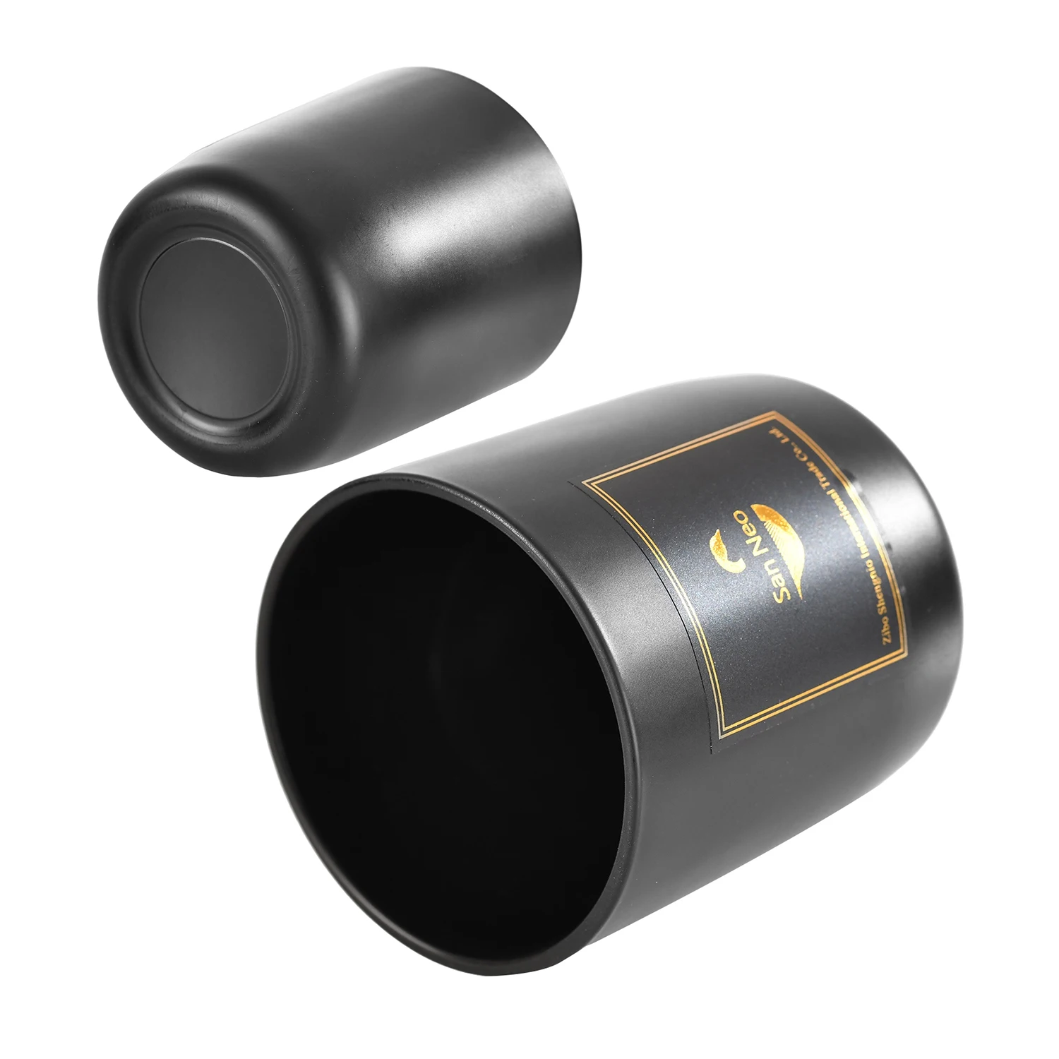 Sales Reasonable Price Wholesale Matte Brown Black Luxury 8 Oz Glass Candle Jar With Lids