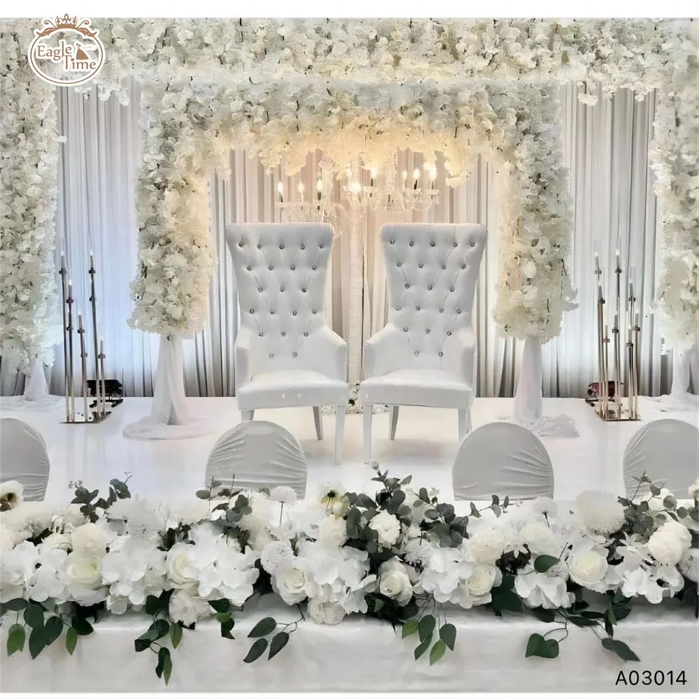 Elegant Simplicity Hotel Wedding Party Event Armrest Wholesale Royal Queen King All White Throne Chairs For Sale