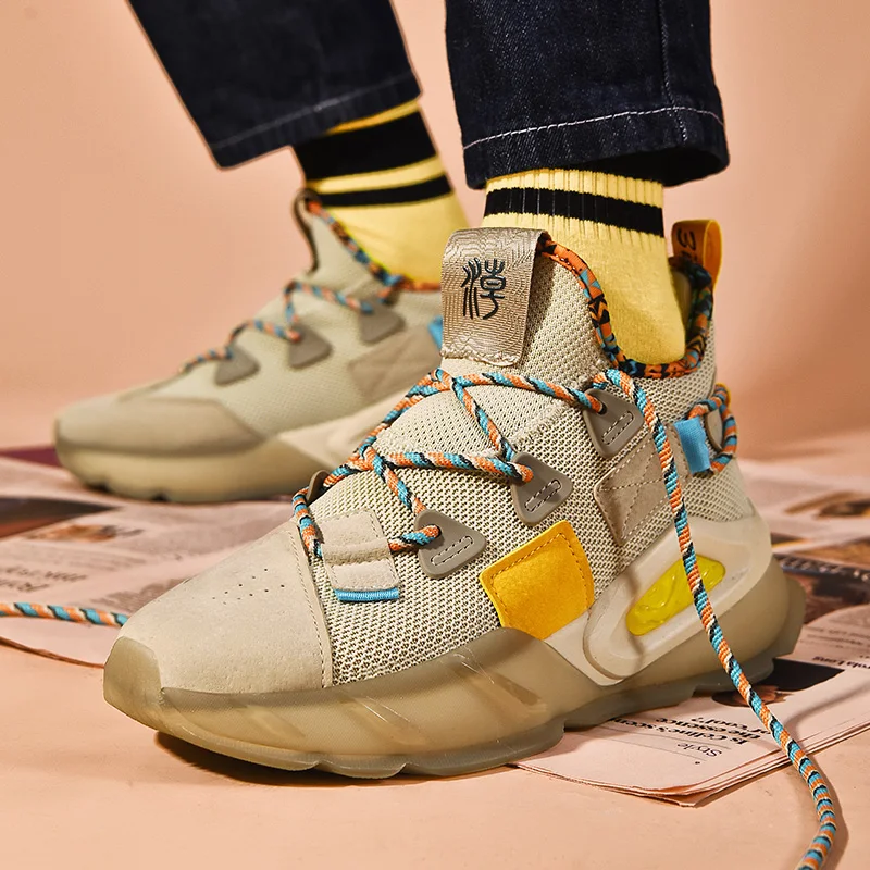 Custom Trendy Fashion Flying Woven Breathable Sport Shoes Lightweight Running White Casual Shoes Sneakers Trainer Shoe