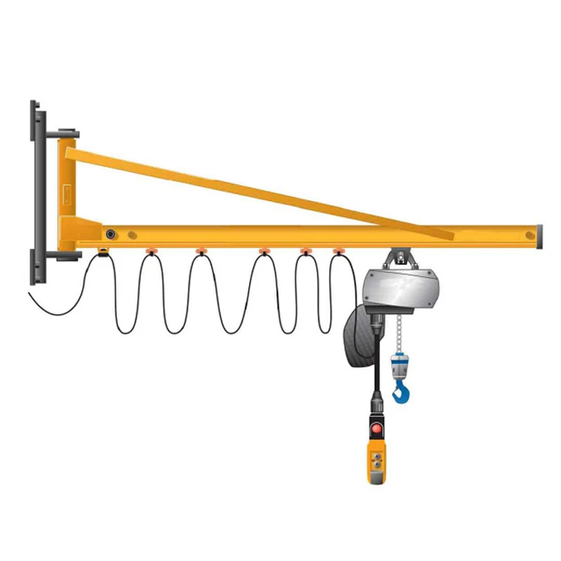 1 Ton wall traveling mounted electric hoist rotating jib crane