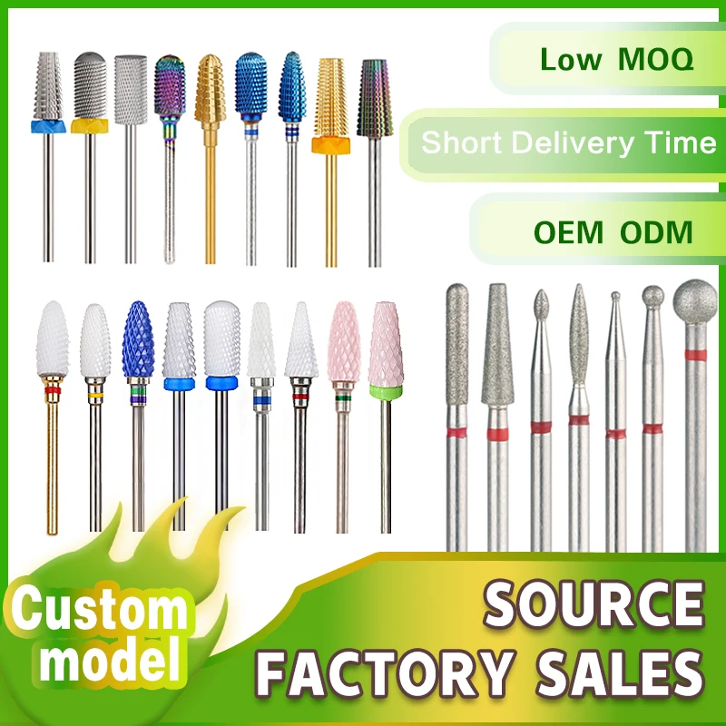 Factory Price 4mm 5-In-1 Nail Drill Bits for Smooth Quick Gel Polish Removal Salons