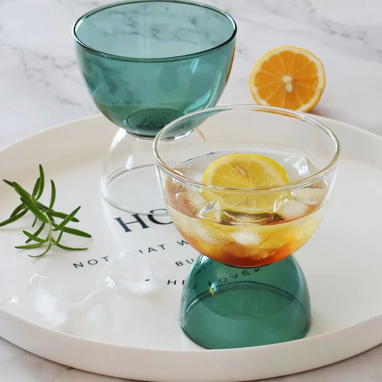 Factory Wholesale Color Glass High Quality Water Cup Transparent glassware