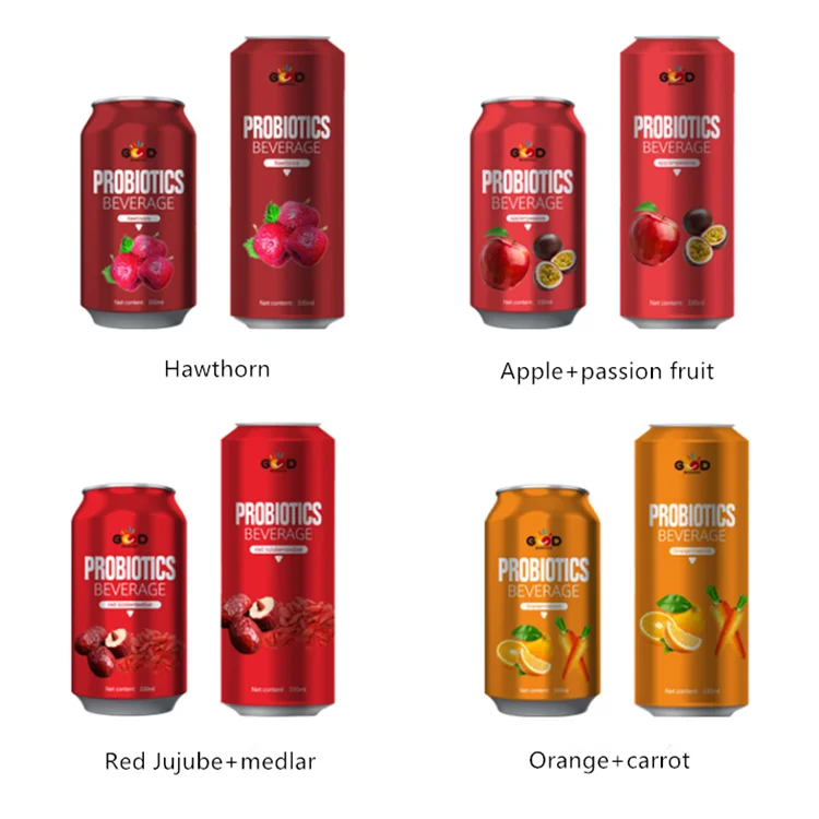 new label HALAL BRC certification probiotics fruit&vegetable juice drink 330ml