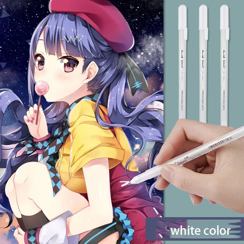 0.8 mm Highlight art special   white  DIY painting drawing liner graffiti pen