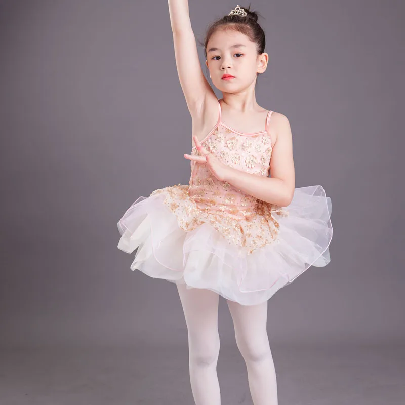 Girls dance dress Kids Circus Clown Costume Outfit Sleeveless Flower Tutu Dress tutu dress dance costume