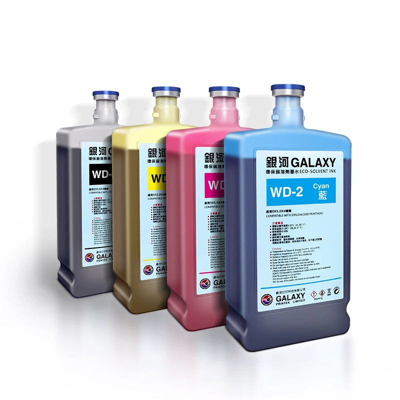 1000ML 4 Colors Eco Solvent Galaxy Ink DX5 Eco Solvent Ink DX4 For Galaxy DX4 DX5 Eco-Solvent Ink