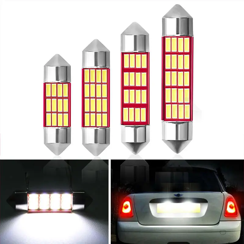 Reading night lighting wholesale strong heat sink lamp body led 12pcs smd4014 dc12v bulb easy installation car door safety light