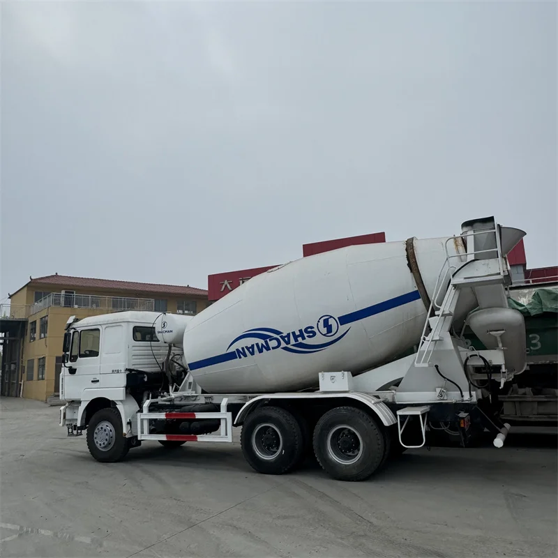 Used Delong mixing tank truck 12 cubic meter cement mixing tank 10 wheel commercial mixing transport vehicle