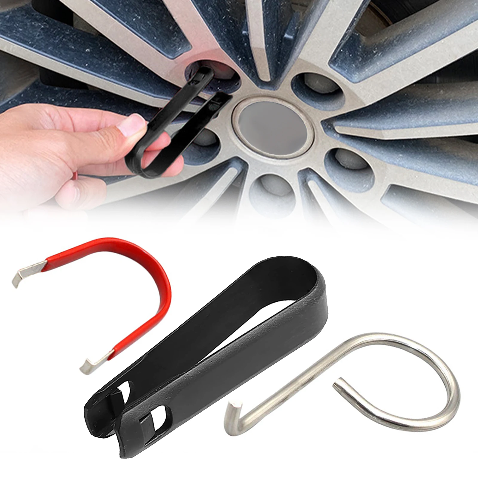 SDPSIAlloy Wheel Bolt Nut Caps Covers Puller Remover Tool Mini Portable Tweezers Wheel Repairing Tool For Audi For Volkswagen