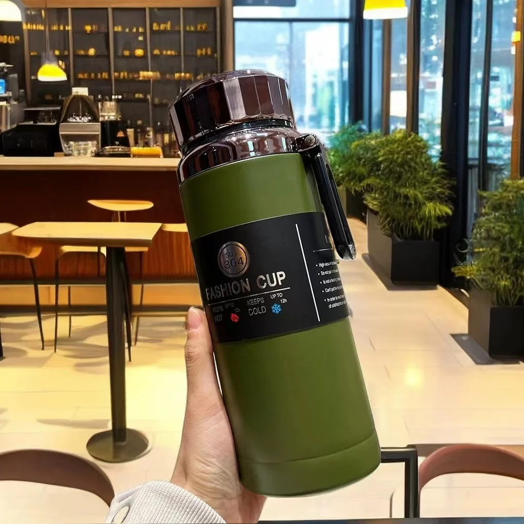 new product new gift item Stainless steel wall thermo time marker reminder with led temperature display vacuum flask smart water