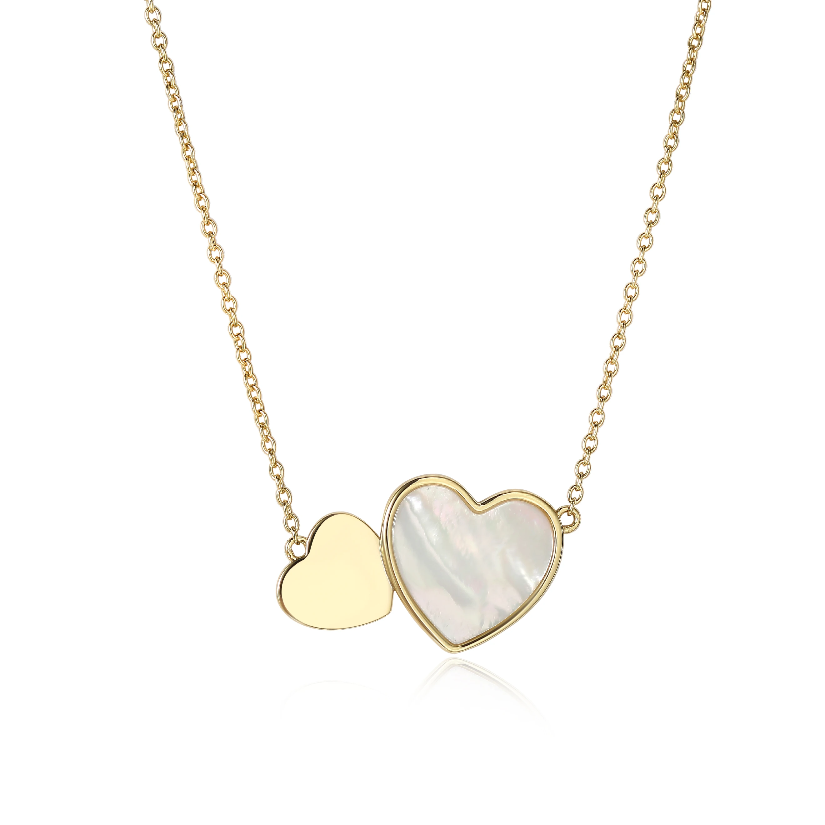 2024 Jingjing Hot Selling Custom Cooper Brass 14K Yellow Gold Heart Jewelry Fashion Malachite Necklace Pendant for Women