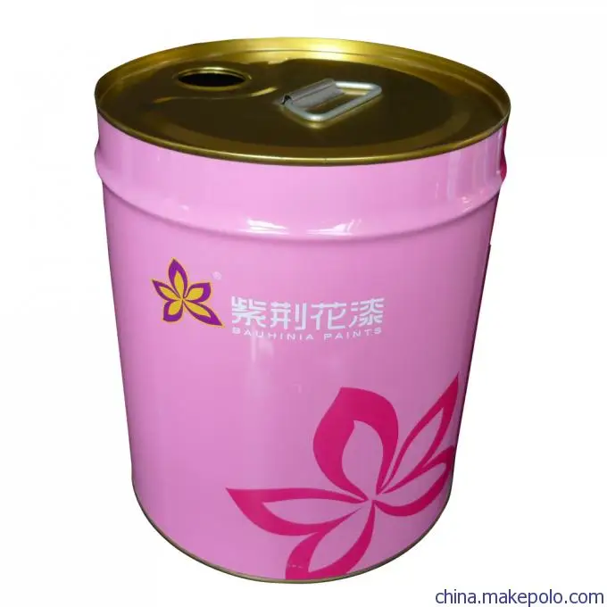 Custom Logo Printing 10L 15L 18L Metal Drum for Paint  20L Tighthead Bucket Paint Tin Can for Oil Epoxy Thinner Packaging