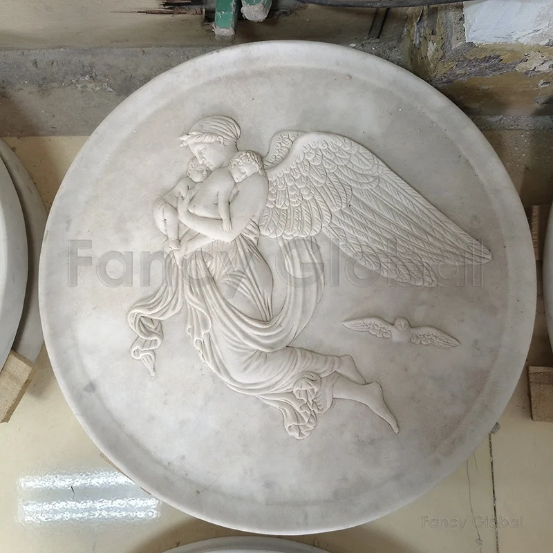 European Hand Made 3d Wall Decor Stone Marble Relief For Hotel Front Lobby