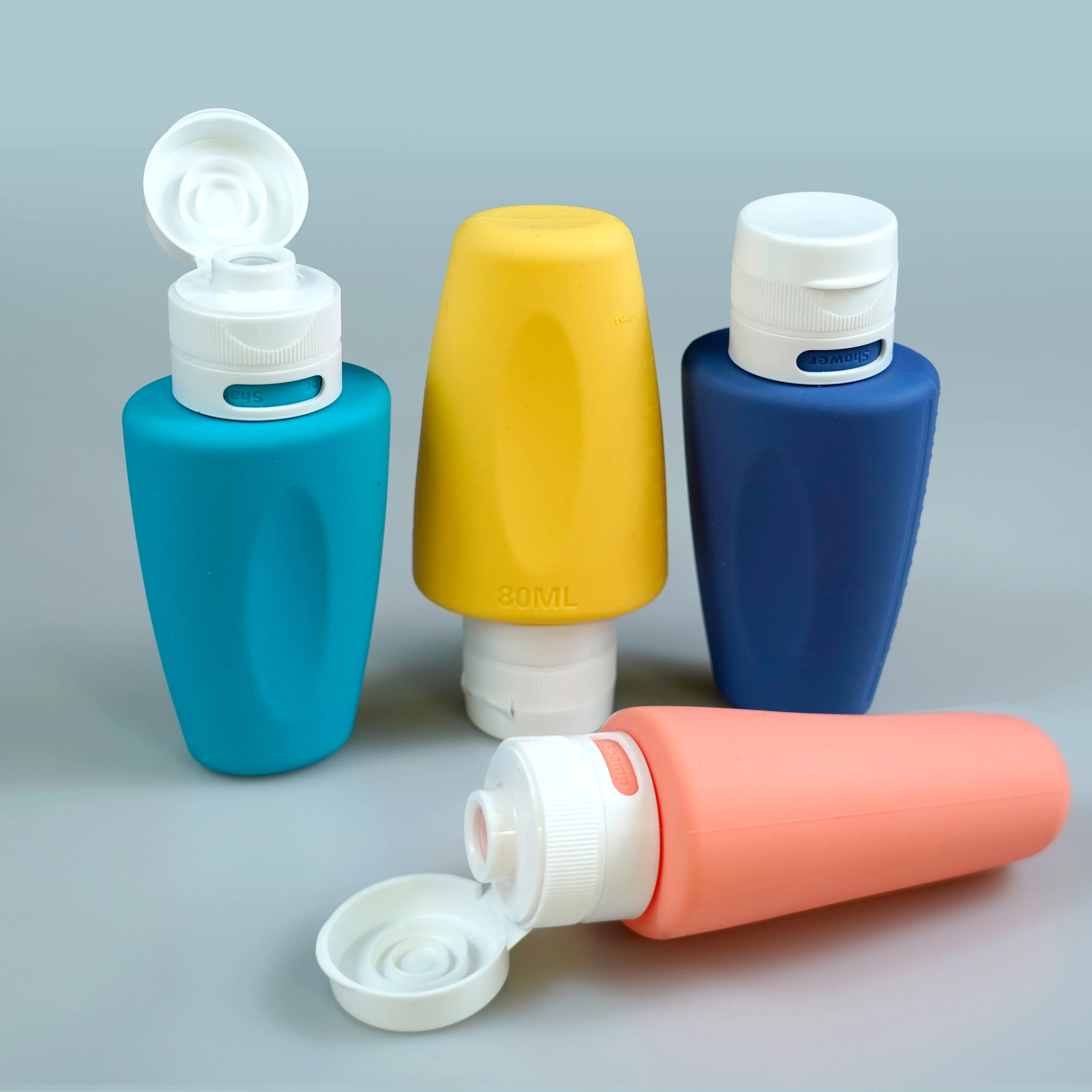 60ml mini Travel Sub-bottling Container Lotion Refilling Silicone Squeeze Bottle