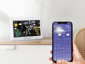 BALDR Wi-Fi Weather Station Hub Real Time Weather Forecast Temperature and Humidity Smart Thermometer Hygrometer