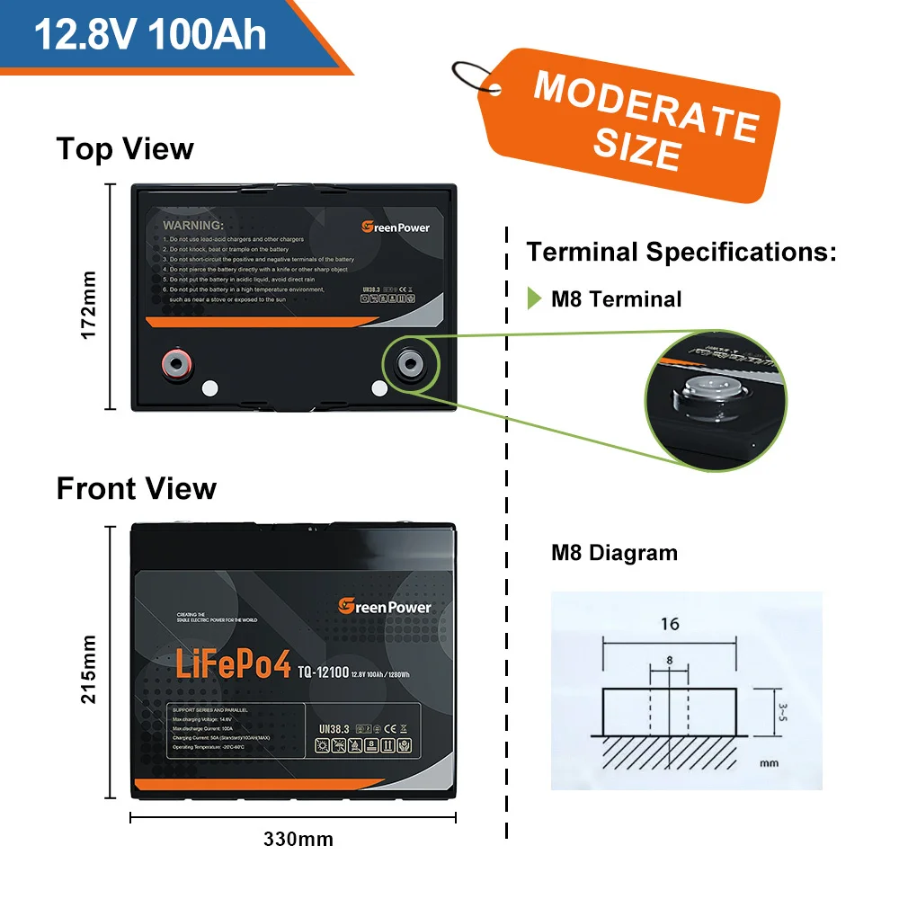 10 Years Life Designed 12V 24V 100ah 200ah 50ah 150ah 30ah 12ah Lithium Battery For The Solar RV  Marine Power Storage