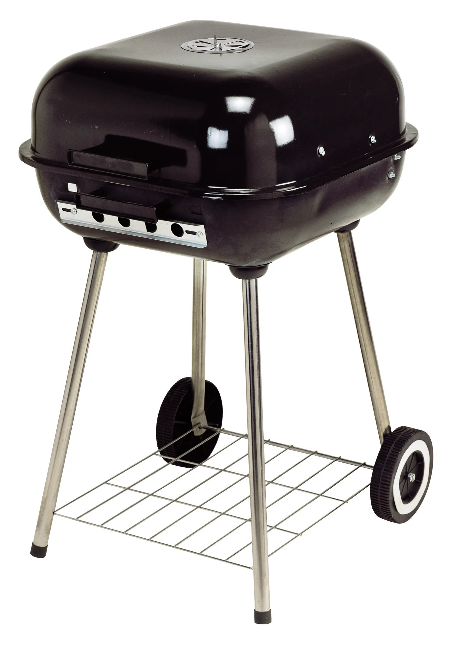 Recommend mobile portable Iron hamburger grill with Two Wheels Mini gas bbq grill for outdoor