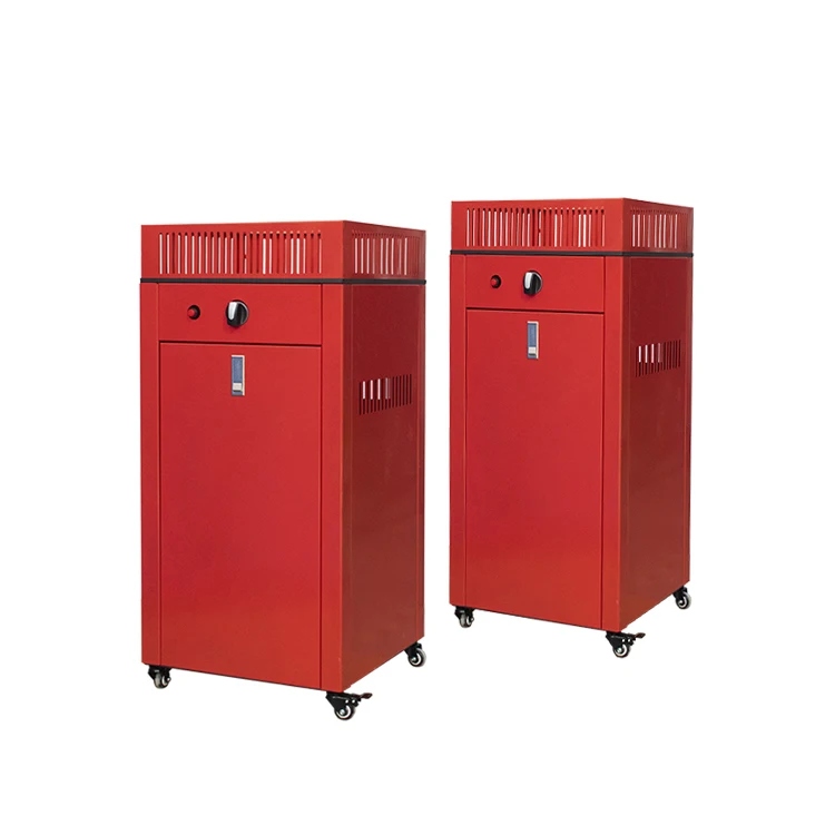 Square Clear Tempered gas fire pit 9.5KW CE approved indoor home use catalytic LPG gas mobile cabinet heater with ODS