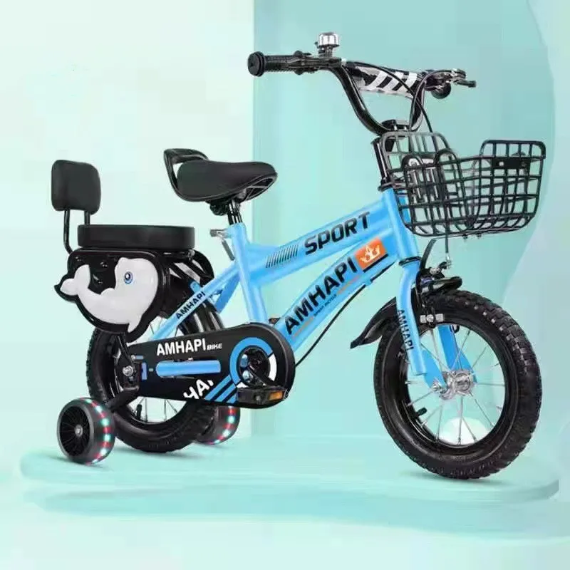 High carbon steel pedal bicycle for children/buggy with training wheels kids bicycle