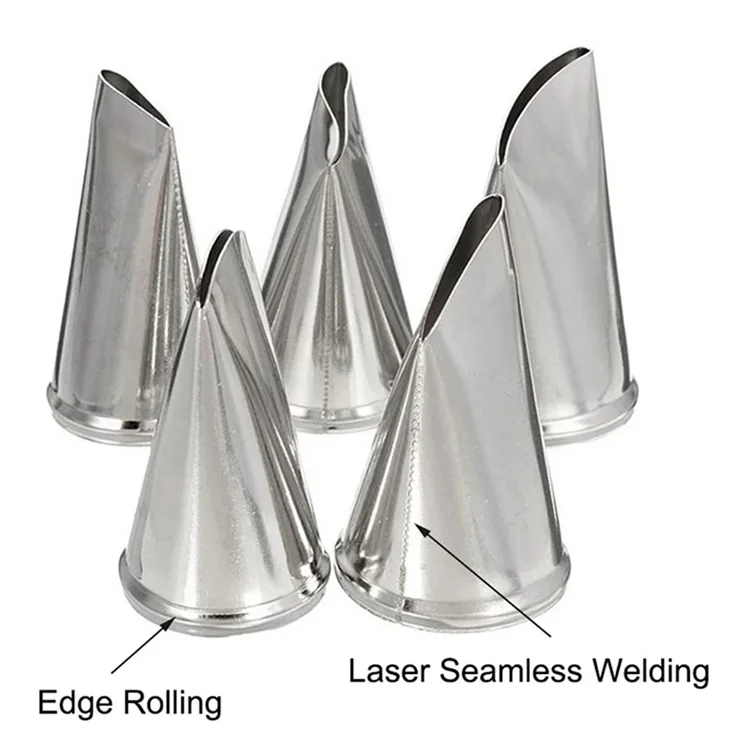 5pcs/set Cake Decorating Rose Petal Tips Set Cream Icing Piping Fondant Rose Nozzle Pastry Tools Fondant Decorating Tools