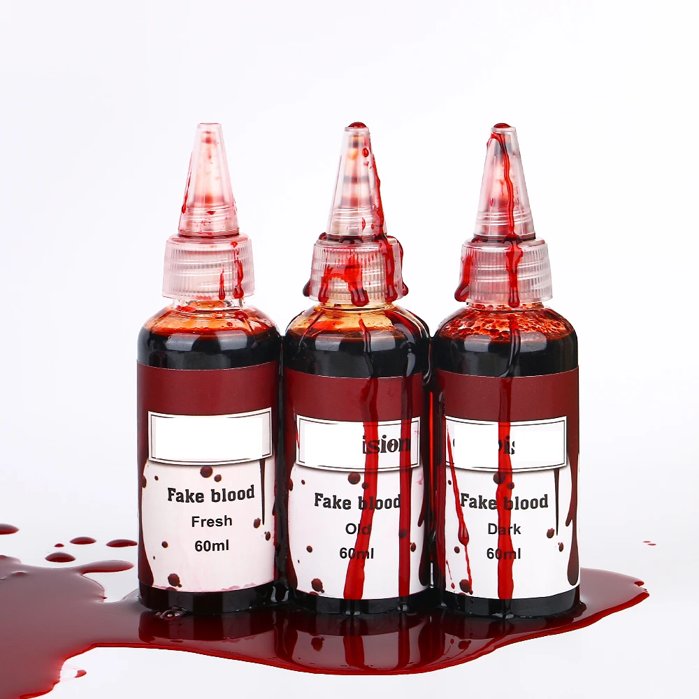 Special Effect Makeup Fake Blood Splatter Theatrical Liquid Artificial Blood Spray For Halloween Art Movie