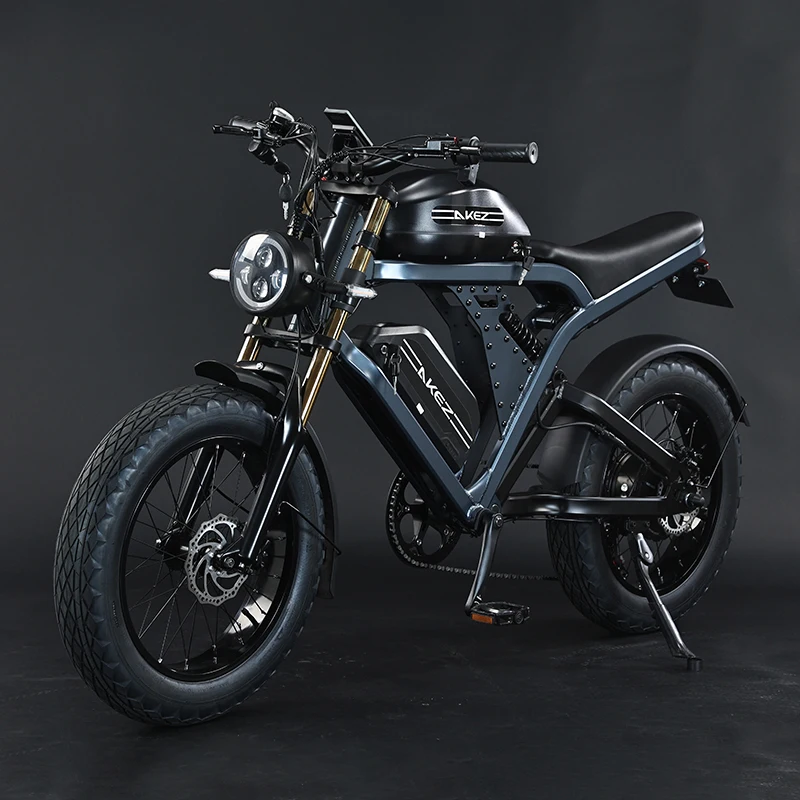 52V1500W 55Ah 55km/h ebike Aluminum alloy frame 20inch fat off-road tires electric motorcycle long range motorbike for adults