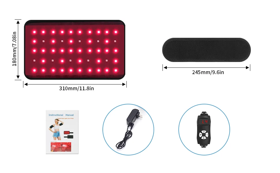 Joints Muscle Pain Relief Heating Wrap Infrared Red Light Therapy Arm Belt for Knee Low Pain