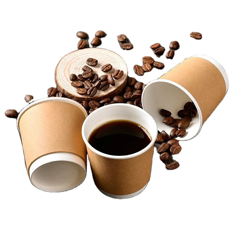 High Selling Products Disposable Kraft Paper Custom Printed Food Grade Paper 12oz Double Wall Paper Cup
