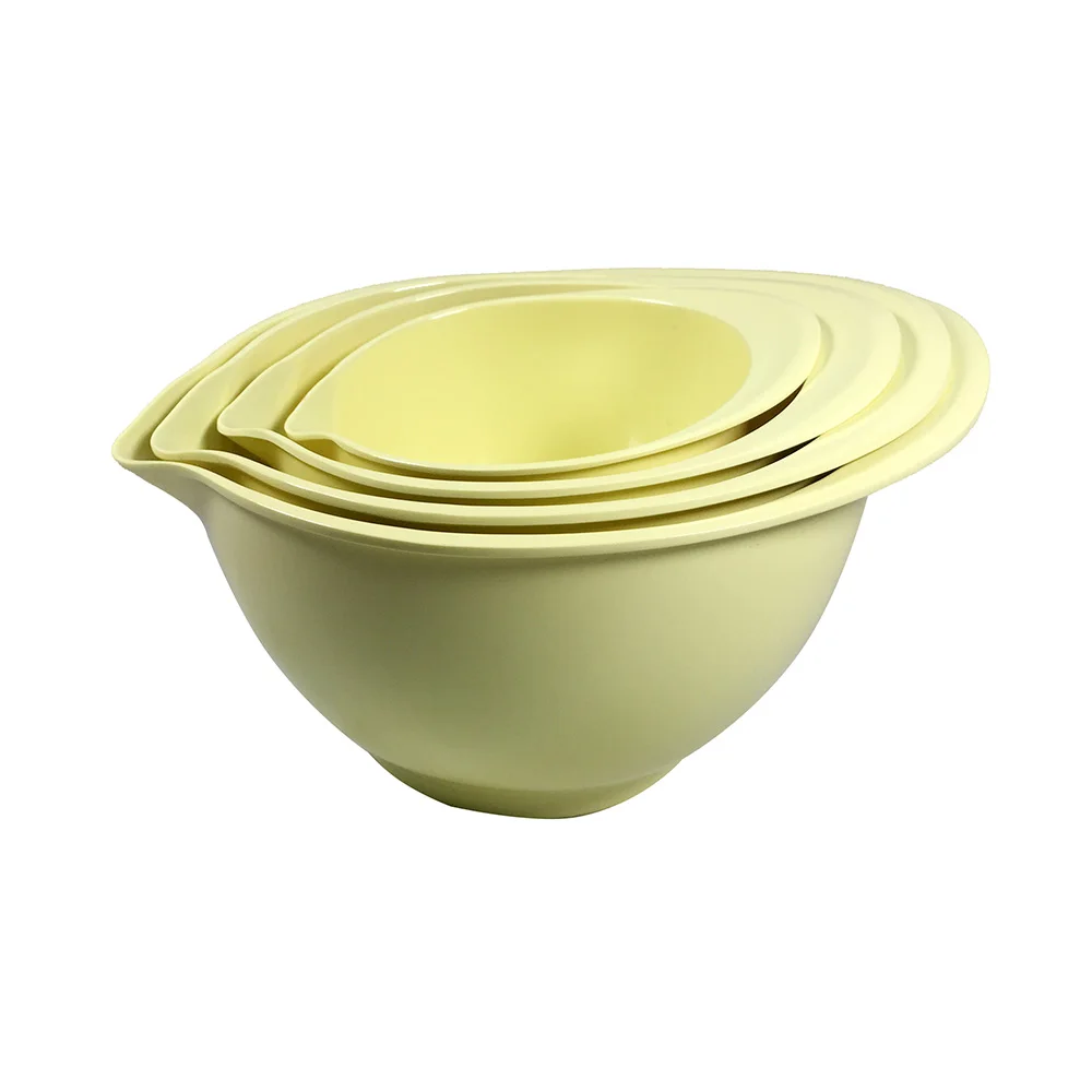 
12 year factory durable unbreakable high quality 4 pieces melamine mixing salad bowl set 
