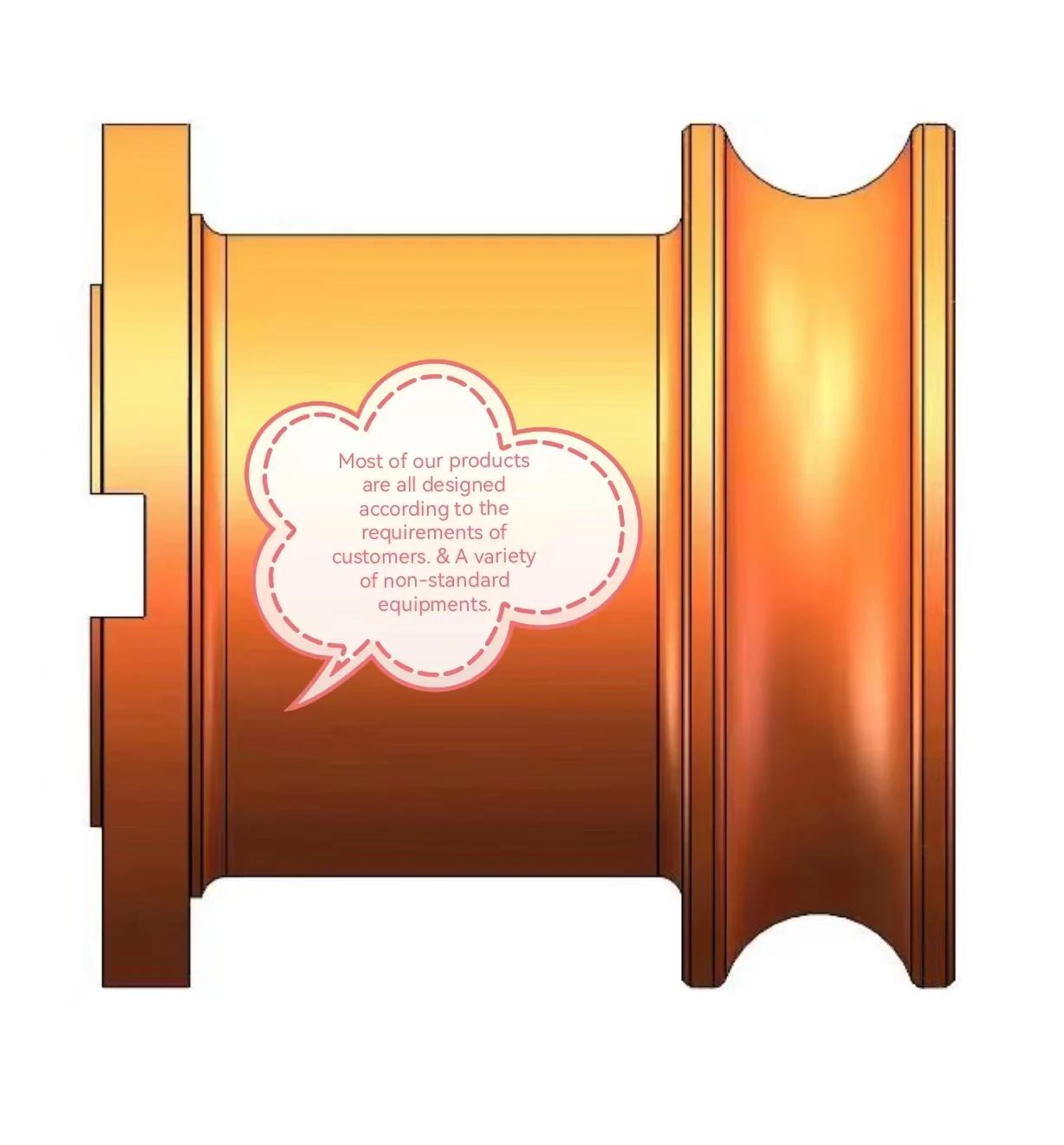 CNC Environmental protection dust removal equipment Dusting drum Non-standard equipment manufacturing Flange (drive side)