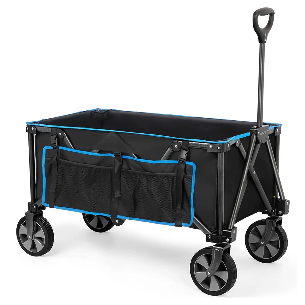 Adjustable Heavy Duty Collapsible Folding Utility Car Wagon Outdoor Camping Cart Beach Picnic Foldable Camping Wagon