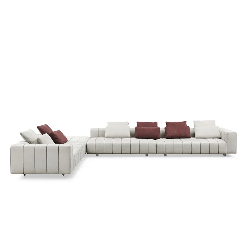Custom Color Modern Piano Keys Sofa Italian Fabric sofa White livingroom Furniture Hotel Indoor Sofa