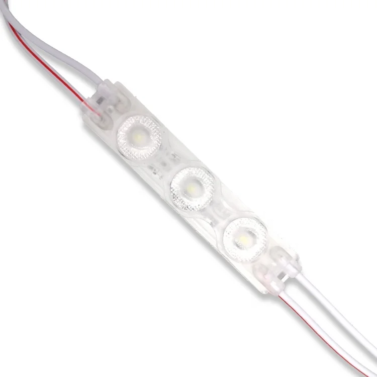 new 6312 Diffuse reflection injection 3 modulos lens 1.5w 12v smd2835 waterproof led module