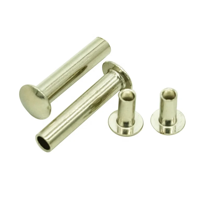 OEM rivets round head bright brass steel Stainless steel semi tubular rivets
