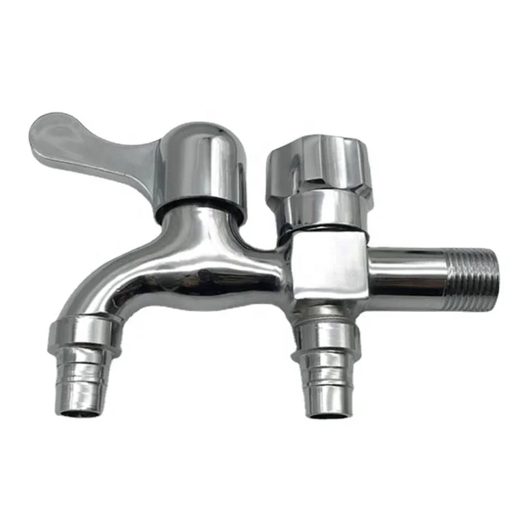 Brass Washing Machine Faucet Tap  Bathroom Dual Purpose Bib Tap Double Switch One In Two Faucet Cold Water