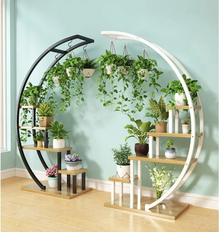 Hot sale Flower stand  interior  multi-layer shelf decoration iron plant frame