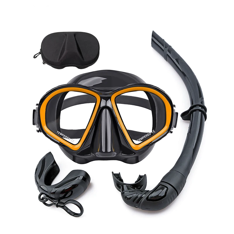 Aloma Hot Sale Snorkeling Mask Waterproof Silicone Diving Mask Freediving Goggles and Wet Snorkel Set