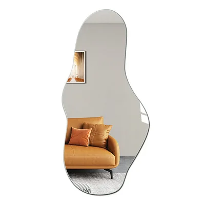 Ins hot irregular wall mirror living room bathroom Nordic Korean style