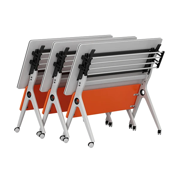 2020 New Flip Top Conference Table Folding Training Table With Wheels For Office School