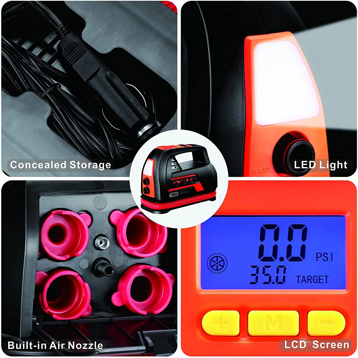 Перезаряжаемый воздушный насос 16PSI Sup ISUP для надувных SUP каяк палатка