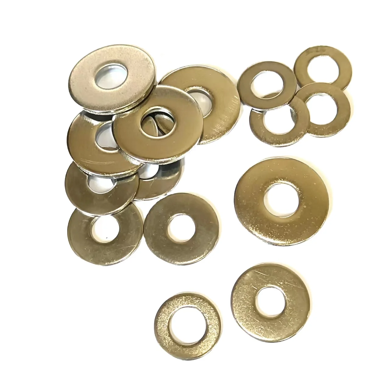 Reliable high quality different sizes low weight stainless steel 304/316 plain or silvery round circle ring DIN125 Flat washer