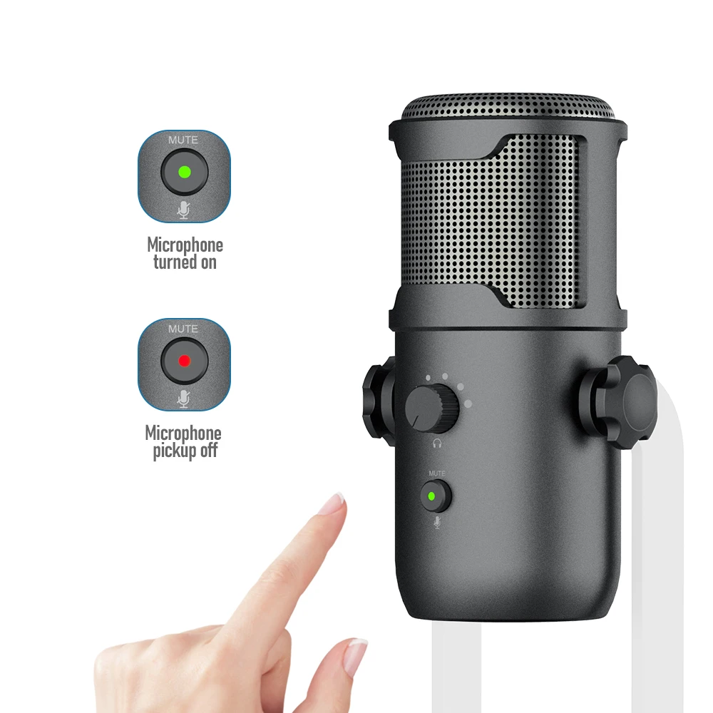 2022 New Computer Desktop Laptop Mobile Phone Accessories Mic Supports Four Adjustable Pointing Modes With Switch Button