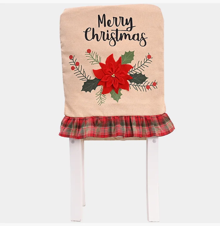 
2020 New Design Christmas Decoration Indoor Christmas Party Chair Covers 