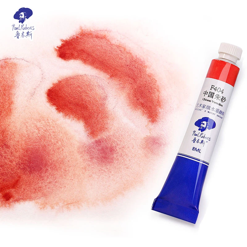 Paul Rubens Watercolor Paint Tubes 8ml Artist Grade Level F Colors   Professional Art Supplies for Painting and Drawing - Orange