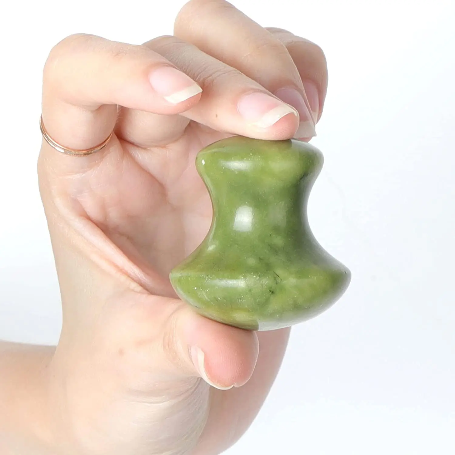 Wholesale Authentic Xiuyan Jade Technique Gua Sha Stone Mushroom Guasha Facial Body Massage Scraping Tool